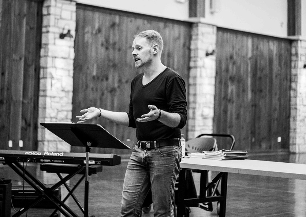 A director of a musical at Leawood Stage Company directing his cast